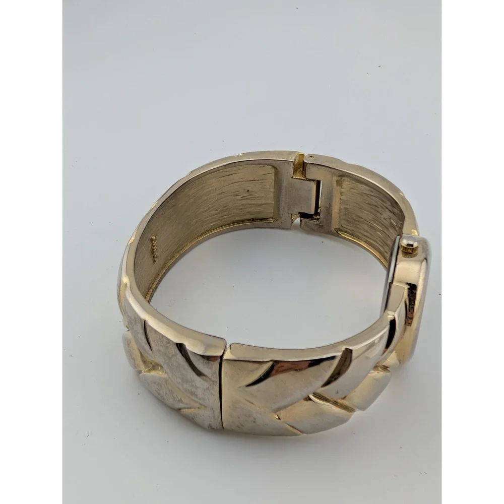 Studio Time Bangle Watch Women‎ 25mm Case Two Tone Band- New Battery